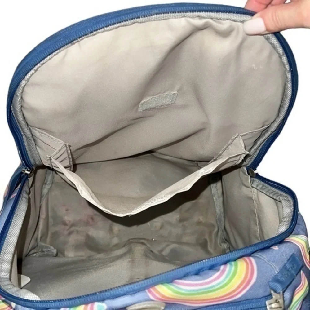 Pottery Barn Kids Mackenzie Blue Rainbow‎ Rolling Backpack